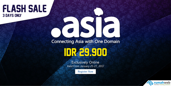 Domain .ASIA hanya Rp29.000