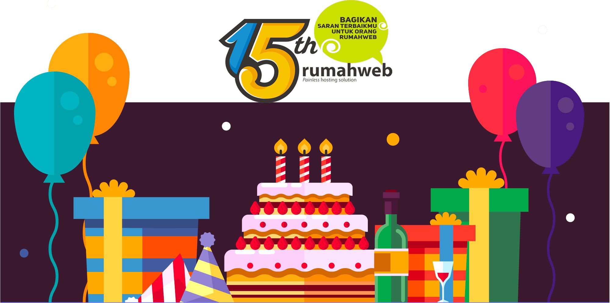 Rumahweb 15th Anniversary, berikan saran terbaikmu dan dapatkan hadiahnya!